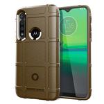 For Moto G8 Play Full Coverage Shockproof TPU Case(Brown)
