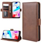 For Xiaomi Redmi 8 Dual-side Magnetic Buckle Horizontal Flip Leather Case with Holder & Card Slots & Wallet & Photo Frame(Brown)