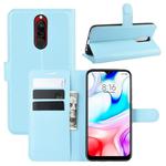 For Xiaomi Redmi 8 Litchi Texture Horizontal Flip Leather Case with Wallet & Holder & Card Slots(Blue)