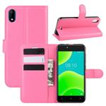 For Wiko Sunny 4 / Y50 Litchi Texture Horizontal Flip Leather Case with Wallet & Holder & Card Slots(Rose red)