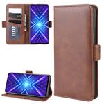 For Huawei Honor 9X Fingerprint Version Wallet Stand Leather Cell Phone Case with Wallet & Holder & Card Slots(Brown)