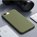 For iPhone 7 Plus & 8 Plus Starry Series Shockproof Straw Material + TPU Protective Case(Dark Green)
