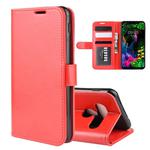 For LG G8S ThinQ   R64 Texture Single Fold Horizontal Flip Leather Case with Holder & Card Slots & Wallet(Red)