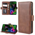For LG G8S ThinQ   Wallet Stand Leather Cell Phone Case with Wallet & Holder & Card Slots(Brown)