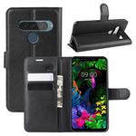 For LG G8S ThinQ Litchi Texture Horizontal Flip Leather Case with Wallet & Holder & Card Slots(Black)