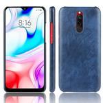 For Xiaomi Redmi 8 Shockproof Litchi Texture PC + PU Case(Blue)