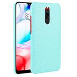 For Xiaomi Redmi 8 Shockproof Crocodile Texture PC + PU Case(Light green)