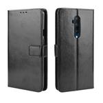 For OnePlus 7T Pro  Retro Crazy Horse Texture Horizontal Flip Leather Case with Holder & Card Slots & Photo Frame(Black)