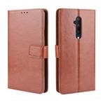 For OnePlus 7T Pro  Retro Crazy Horse Texture Horizontal Flip Leather Case with Holder & Card Slots & Photo Frame(Brown)