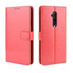 For OnePlus 7T Pro  Retro Crazy Horse Texture Horizontal Flip Leather Case with Holder & Card Slots & Photo Frame(Red)