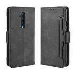 For OnePlus 7T Pro Wallet Style Skin Feel Calf Pattern Leather Case with Separate Card Slot(Black)