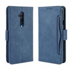 For OnePlus 7T Pro Wallet Style Skin Feel Calf Pattern Leather Case with Separate Card Slot(Blue)
