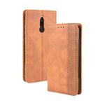 For Xiaomi Redmi 8   Magnetic Buckle Retro Crazy Horse Texture Horizontal Flip Leather Case with Holder & Card Slots & Photo Frame(Brown)