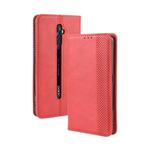 For Oppo Reno2 F/ Reno2 Z Magnetic Buckle Retro Crazy Horse Texture Horizontal Flip Leather Case with Holder & Card Slots & Photo Frame(Red)