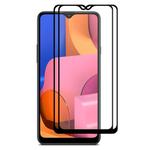 For Galaxy A20s 2 PCS ENKAY Hat-prince Full Glue 0.26mm 9H 2.5D Tempered Glass Full Coverage Film