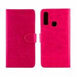 For Vivo U10 / Y17  Crazy Horse Texture Horizontal Flip Leather Case with Holder & Card Slots & Wallet & Photo Frame(Magenta)