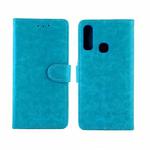 For Vivo U10 / Y17  Crazy Horse Texture Horizontal Flip Leather Case with Holder & Card Slots & Wallet & Photo Frame(Baby Blue)