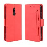 For Xiaomi Redmi 8 Wallet Style Skin Feel Calf Pattern Leather Case with Separate Card Slot(Red)