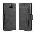 For Sony Xperia 8 Wallet Style Skin Feel Calf Pattern Leather Case with Separate Card Slot(Black)