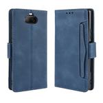 For Sony Xperia 8 Wallet Style Skin Feel Calf Pattern Leather Case with Separate Card Slot(Blue)