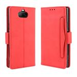 For Sony Xperia 8 Wallet Style Skin Feel Calf Pattern Leather Case with Separate Card Slot(Red)