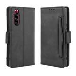 For Sony Xperia 5 Wallet Style Skin Feel Calf Pattern Leather Case with Separate Card Slot(Black)