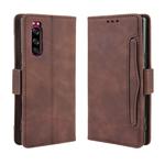 For Sony Xperia 5 Wallet Style Skin Feel Calf Pattern Leather Case with Separate Card Slot(Brown)