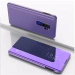 For OPPO Reno Ace / Realme X2 Pro Plated Mirror Horizontal Flip Leather Case with Holder(Purple Blue)