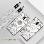 For Xiaomi Redmi 8A  Fashion Clock Pattern Rhinestone Mobile Phone Shell with Bracket / Hand Rope / Lanyard(White)