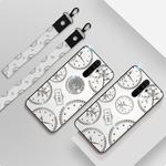 For Xiaomi Redmi Note 8 Pro Fashion Clock Pattern Rhinestone Mobile Phone Shell with Bracket / Hand Rope / Lanyard(White)