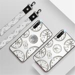 For Xiaomi CC9E/A3 Fashion Clock Pattern Rhinestone Mobile Phone Shell with Bracket / Hand Rope / Lanyard(White)