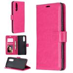 For Sony Xperia 5 Crazy Horse Texture Horizontal Flip Leather Case with Holder & Card Slots & Wallet & Photo Frame(Rose)