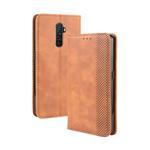 For Oppo Reno Ace Magnetic Buckle Retro Crazy Horse Texture Horizontal Flip Leather Case with Holder & Card Slots & Photo Frame(Brown)