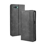 For Oppo Reno A Magnetic Buckle Retro Crazy Horse Texture Horizontal Flip Leather Case with Holder & Card Slots & Photo Frame(Black)