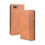 For Oppo Reno A Magnetic Buckle Retro Crazy Horse Texture Horizontal Flip Leather Case with Holder & Card Slots & Photo Frame(Brown)