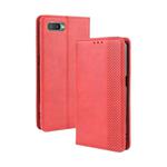 For Oppo Reno A Magnetic Buckle Retro Crazy Horse Texture Horizontal Flip Leather Case with Holder & Card Slots & Photo Frame(Red)