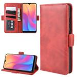 For Xiaomi Redmi 8A Double Buckle Crazy Horse Business Mobile Phone Holster with Card Wallet Bracket Function(Red)