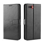 For Oppo Reno A Retro Crazy Horse Texture Horizontal Flip Leather Case with Holder & Card Slots & Photo Frame(Black)