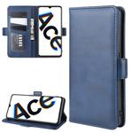 For OPPO Reno Ace / Realme X2 Pro Dual-side Magnetic Buckle Horizontal Flip Leather Case with Holder & Card Slots & Wallet & Photo Frame(Blue)