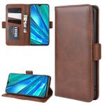 For OPPO Realme 5 Pro / Realme Q Dual-side Magnetic Buckle Horizontal Flip Leather Case with Holder & Card Slots & Wallet(Brown)