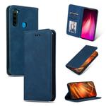 For Xiaomi Redmi Note 8 Retro Skin Feel Business Magnetic Horizontal Flip Leather Case(Navy Blue)
