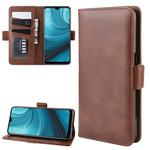 For Oppo A7 / AX7 Double Buckle Crazy Horse Business Mobile Phone Holster with Card Wallet Bracket Function(Brown)