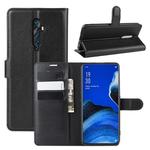 For Oppo Reno2 F / Reno2 Z Litchi Texture Horizontal Flip Leather Case with Wallet & Holder & Card Slots(Black)