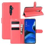 For Oppo Reno2 F / Reno2 Z Litchi Texture Horizontal Flip Leather Case with Wallet & Holder & Card Slots(Red)