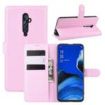 For Oppo Reno2 F / Reno2 Z Litchi Texture Horizontal Flip Leather Case with Wallet & Holder & Card Slots(Pink)