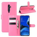 For Oppo Reno2 F / Reno2 Z Litchi Texture Horizontal Flip Leather Case with Wallet & Holder & Card Slots(Rose Red)