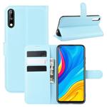 For Huawei Enjoy 10 Litchi Texture Horizontal Flip Leather Case with Wallet & Holder & Card Slots(Blue)