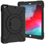 For iPad Air/Air2/Pro9.7 EVA + PC Flat Protective Shell with 360 ° Rotating Bracket(Black+Black)