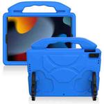For iPad 10.2 EVA Flat Anti Falling Protective Shell with Thumb Bracket(Blue)