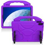 For iPad Air3 10.5  inch EVA Flat Anti Falling Protective Shell with Thumb Bracket(Purple)